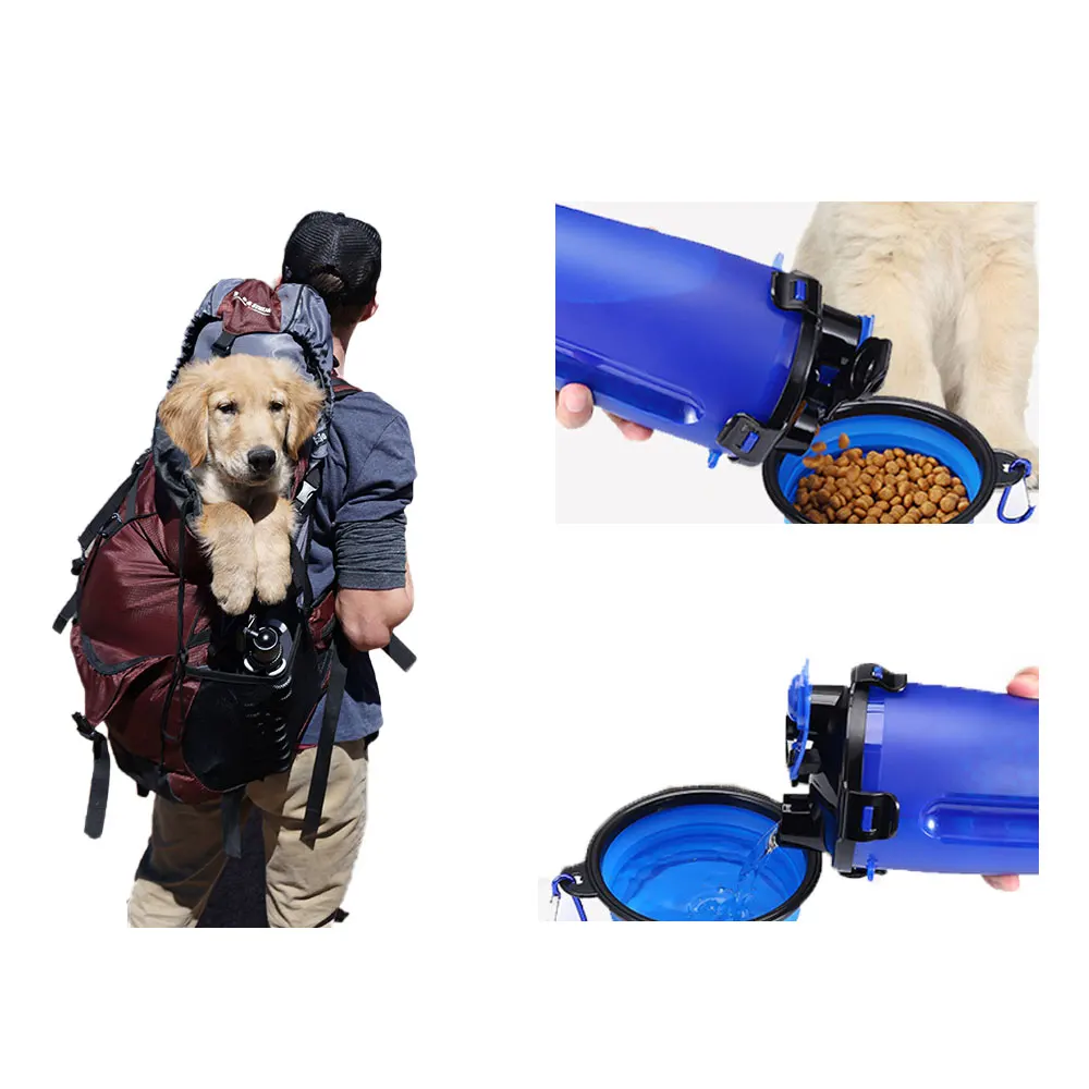 Мулит назначения ПЭТ бутылка для пикника и миска портативная собаки бутылки