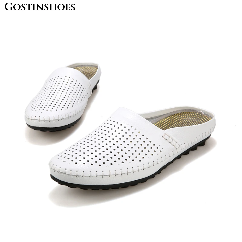 

Summer Men Shoes Luxury Leather Casual Zapatos Moccasin-gommino Homme Navy Studded Penny Loafers