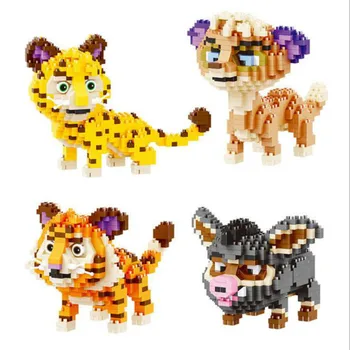 

447pcs+ 65000series Animal Mini Blocks Russian Cartoon Tiger Model Plastic Building Toy Panther Figure for Children Gift