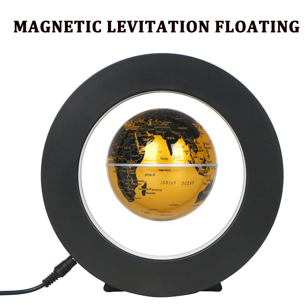 

Globe World Map 3.5 Inch Magnetic Levitation Floating Tellurion Globe World Map Anti Gravity with LED Light Round Shape Base
