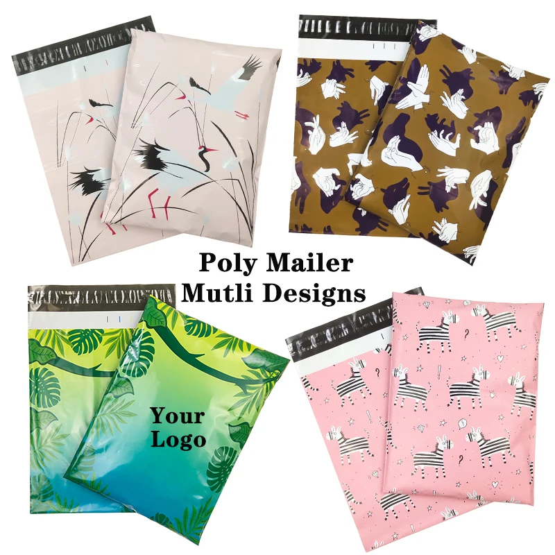 thumbnail image 2 of 100 Pack Poly Mailers 10x13 Inches - Self Seal Shipping Envelopes, Waterproof & Tear-Proof, Vibrant Flowers Print 2 of 12