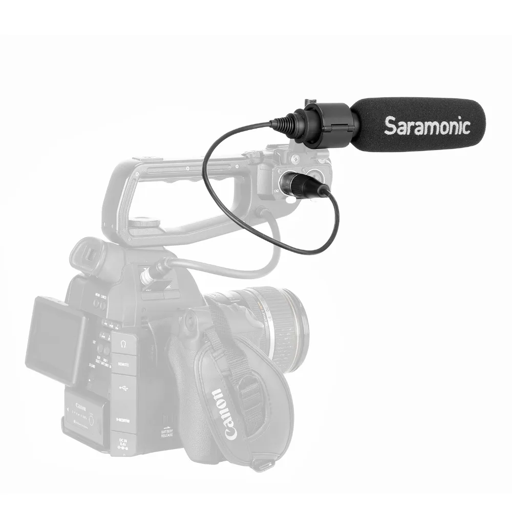 Saramonic 6," Pro направленный микрофон-пушка со встроенным кабелем XLR и пушистым ветровым стеклом(SR-NV5X