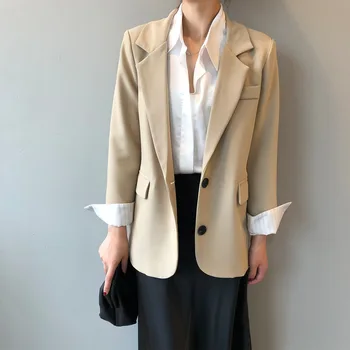 

2020 Autumn New Style Retro Elegant Suit Jacket Women Korean-style Casual Fashion Suit