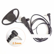 Комплект из 2 предметов 2,5 мм Jack D в форме гарнитура наушники-вкладыши микрофон для Motorola T270 T6200 T5728 T5428 TKLR T3 T4 T5 T7 радио иди и болтай Walkie Talkie