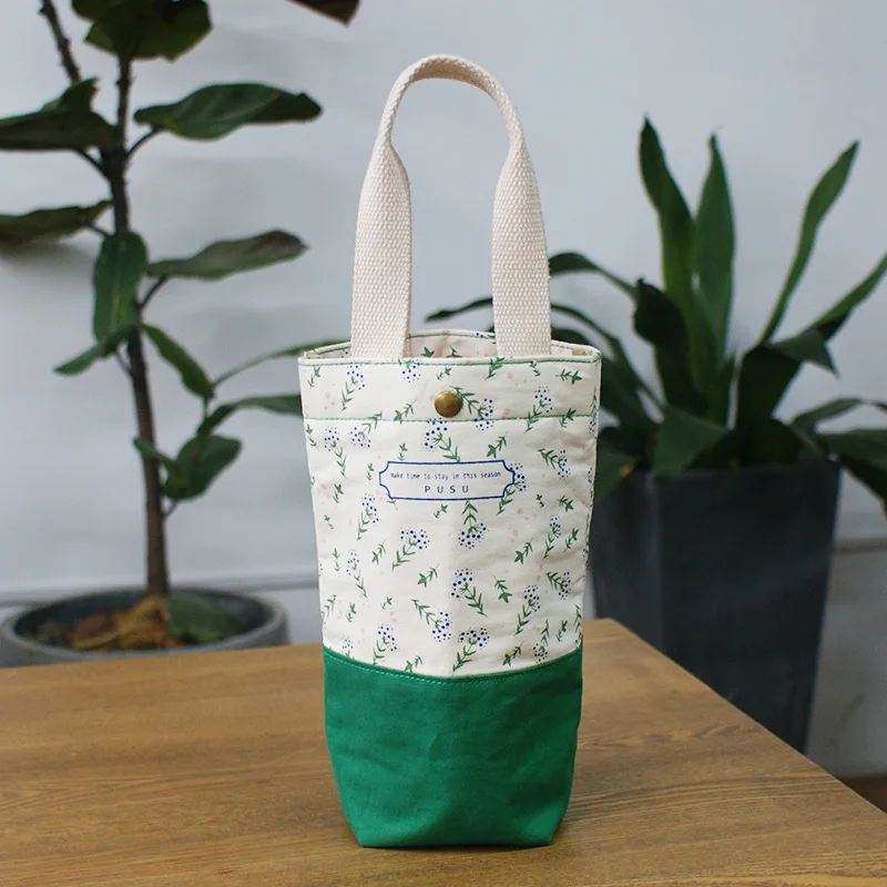 

Cup Set Cross Border 2018 New Style Canvas Hand Braised Cup 470/750 Ml Advertisement Printed Words Universal Ditty Bag