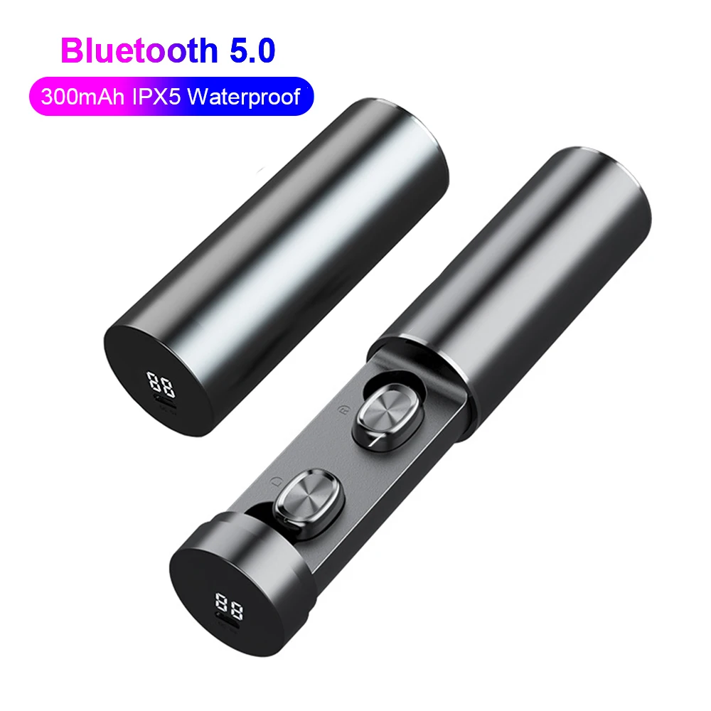 TWS Bluetooth 5 0 наушники 8D стерео мини Беспроводные с микрофоном водонепроницаемая
