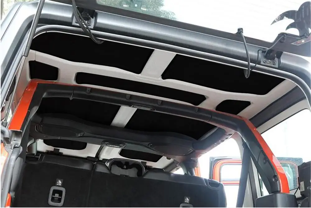 Звукоизоляция Hardtop, подходит для Jeep Wrangler JL, изоляция дверей, хлопок, аксессуары для салона автомобиля, черный, серый