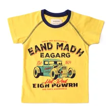 Детская футболка Новинка года, летняя детская куртка из хлопка Детская рубашка в Корейском стиле с вырезом лодочкой и короткими рукавами для мальчиков