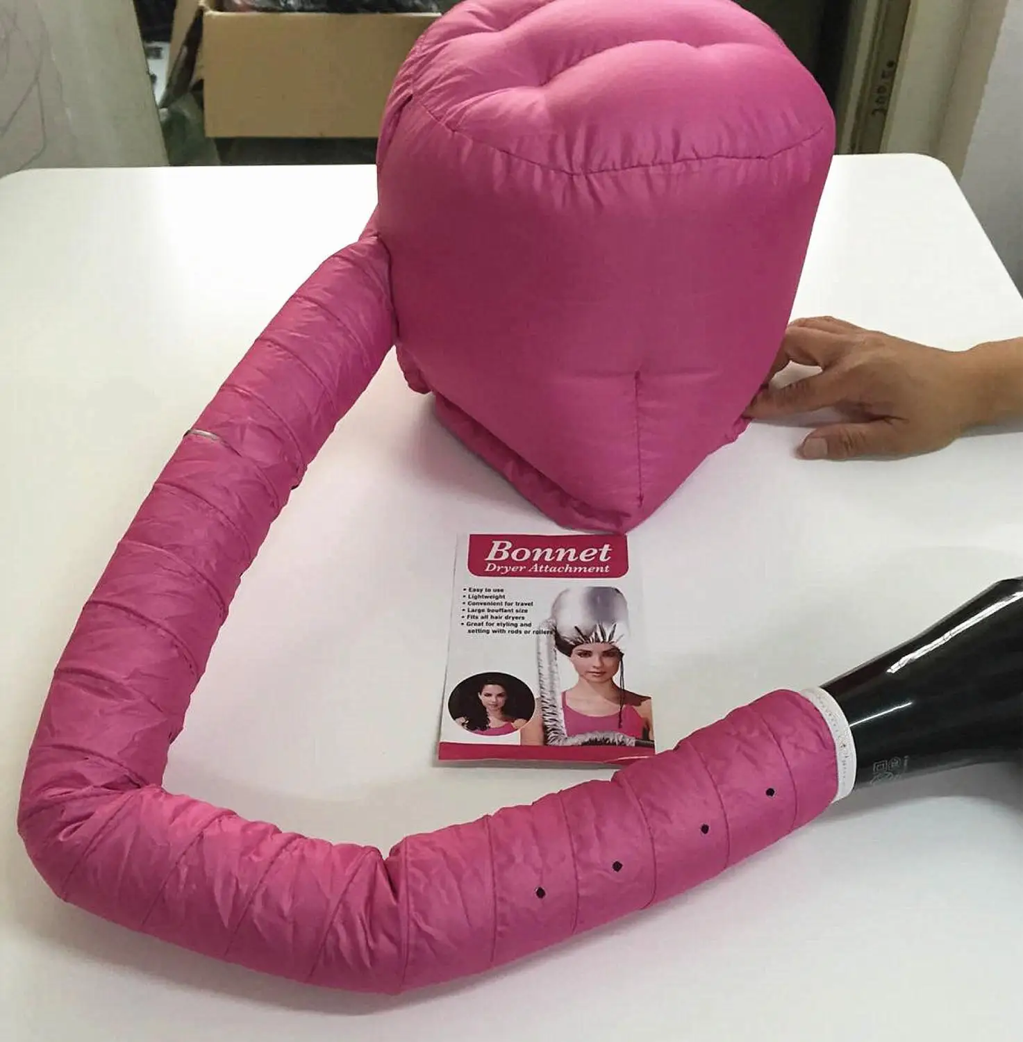 1pcs pink Портативный мягкий волос сушки колпачок Капот Шляпа женская фен дома Парикмахерская поставка Регулируемый аксессуар - Цвет: 1pcs pink