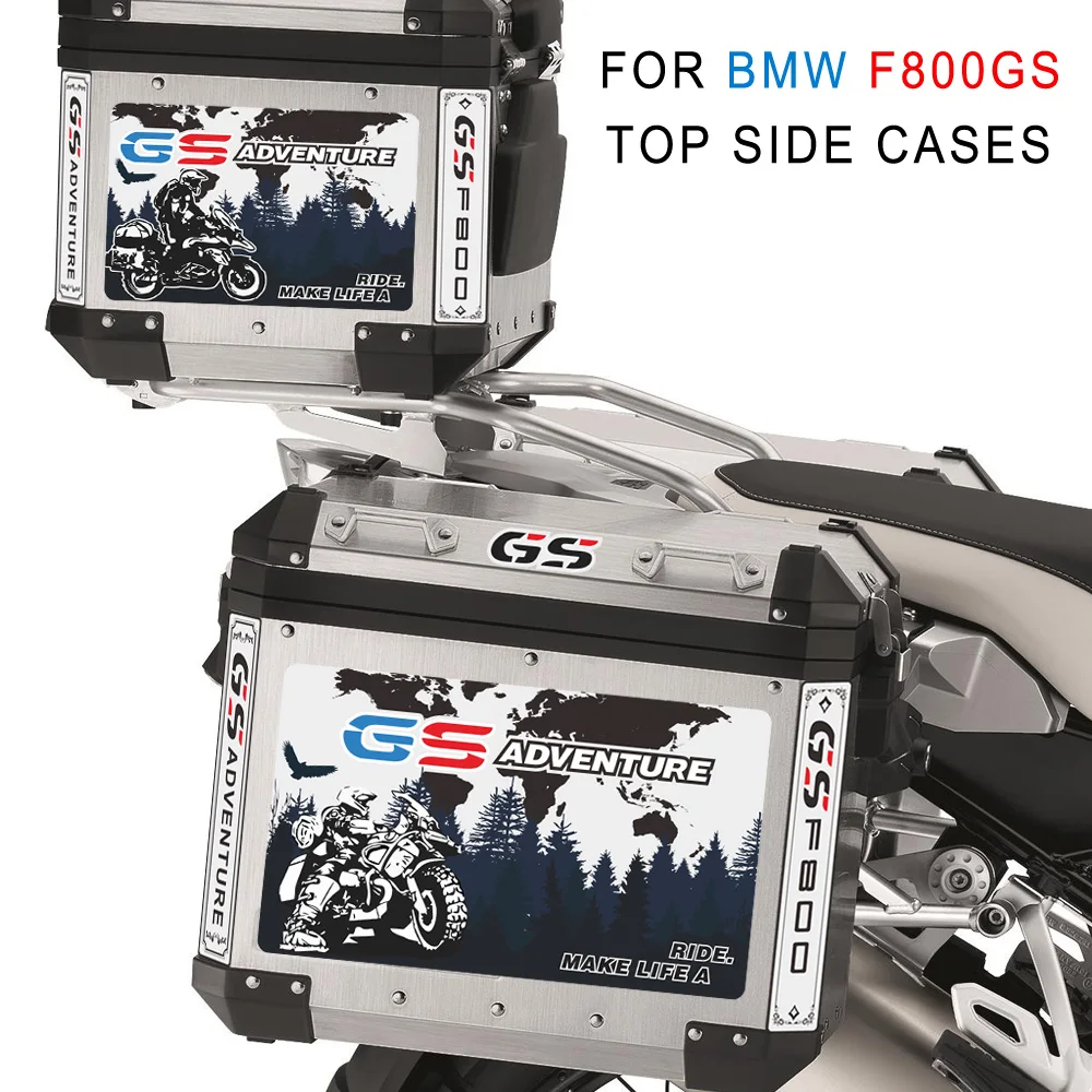 

Motorcycle Tail Top Side 3 Box Cases Panniers Luggage Aluminium Stickers Decal Fit For BMW F800GS F800 ADV GS Adventure Case