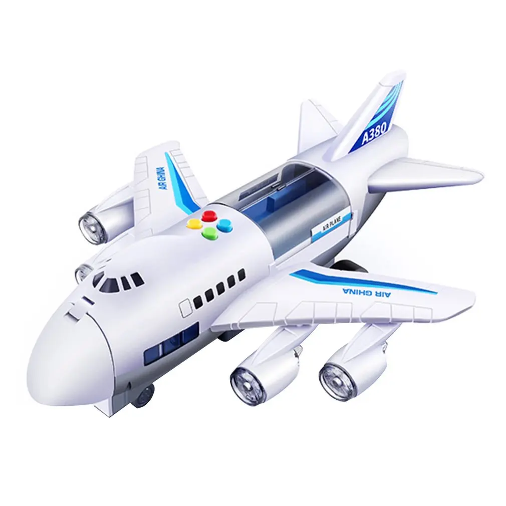 Музыкальная история симулятор трек инерции детская игрушка самолет большой размер пассажирский самолет дети Авиалайнер Игрушка автомобиль подарок