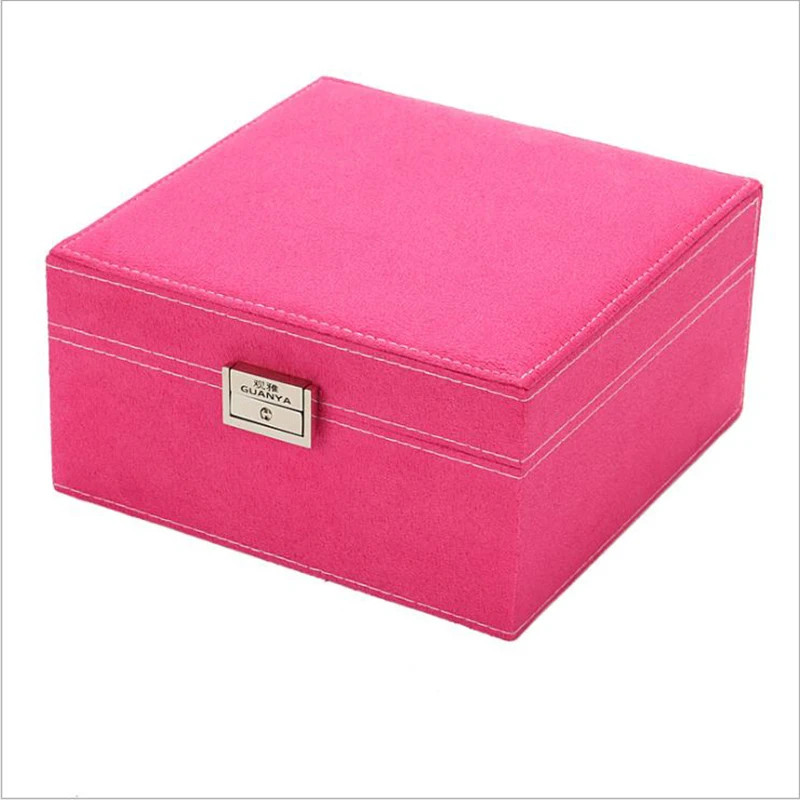 11 цветов практичный фланелевый контейнер для хранения ювелирных изделий Органайзер Дисплей Серьги Ожерелье Подвеска емкость для хранения коробка подарок для девочки