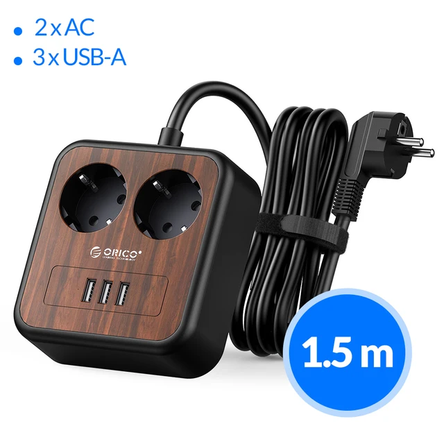  ORICO 18W Desktop Charge Power Strip 3m Extension Cable Electrica Socket Charging Station For Phone Laptop 
