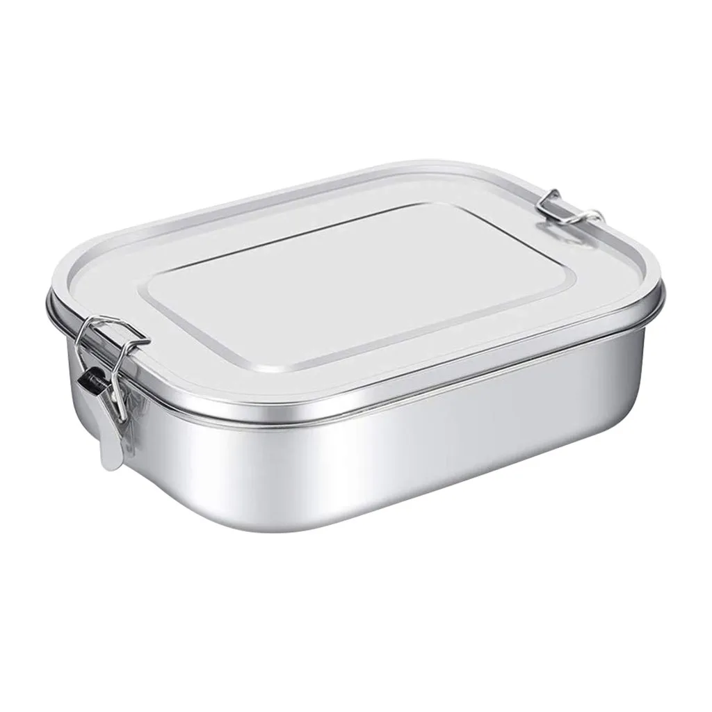 Цвет: желтый Коробка Bento с антирыхлом зажимом и съемным силиконовым уплотнением для предотвращения утечки пищи и сохранения свежести пищи - Цвет: Цвет: желтый