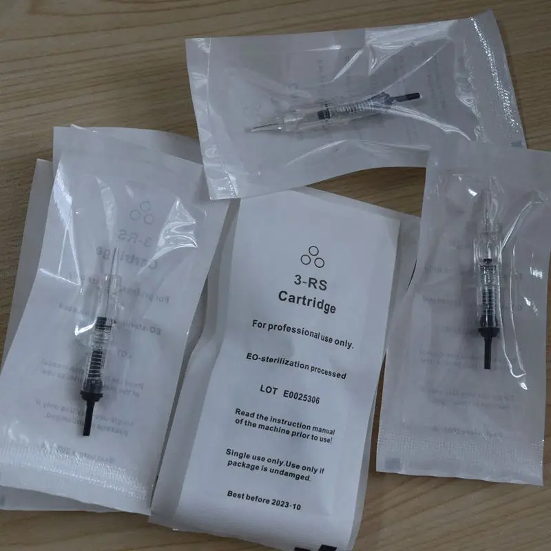 Tattoo Needle 100pcslot 1RL Disposable Sterilized Permanent Makeup Cartridge Needles Tips For Eyebrow Lip Agulha Click
