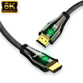 

HDMI Cable Copper Adapter with LED Working Indicator Support UHD HDR 8K 48 Gbps @ 60Hz 4K @ 120Hz HDCP 3D eARC HDMI Converter