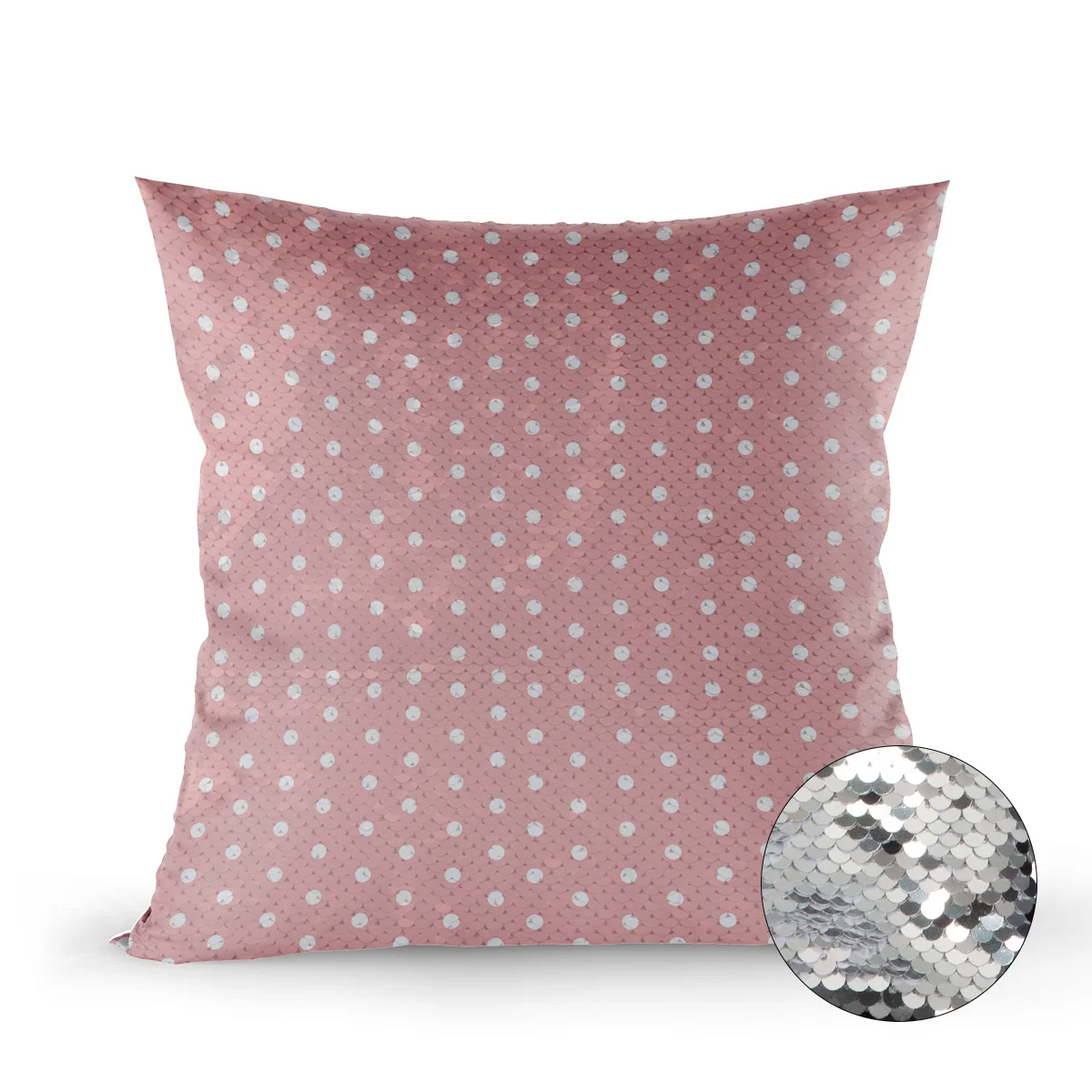 Белая волнистая розовая наволочка с блестками Волшебная меняющая цвет