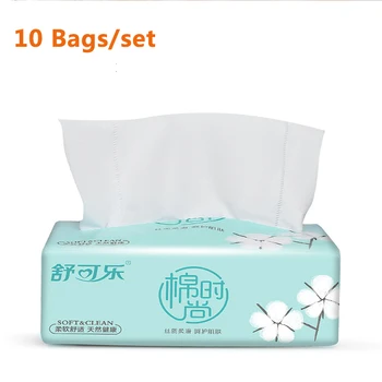 

10 Bag/set 4 Layer Clean Soft Tissues Extraction Facial Tissues Comfortable Unchemistry Safe Removable Toilet Paper Home Filter