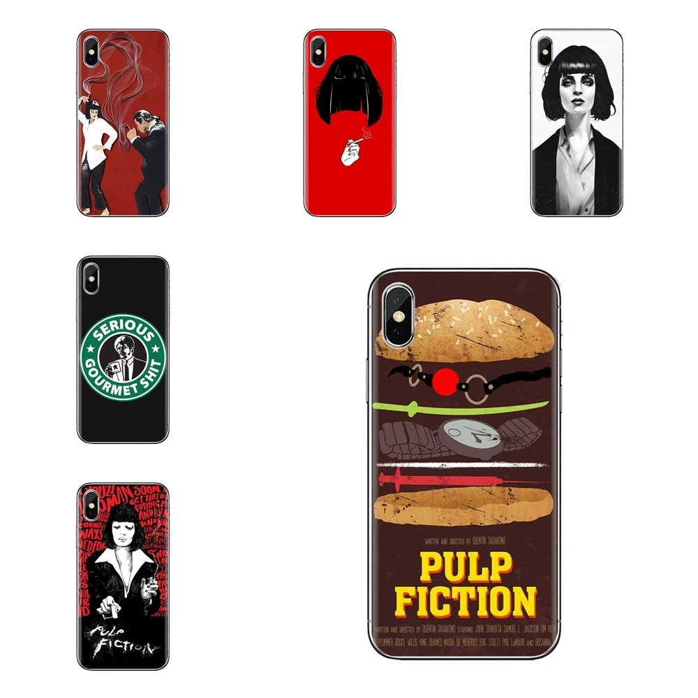 

For Sony Xperia Z Z1 Z2 Z3 Z5 compact M2 M4 M5 C4 E3 T3 XA Huawei Mate 7 8 Y3II Mia wallace Pulp Fiction Transparent Soft Covers
