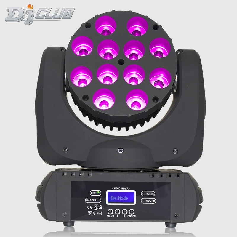 Moving Head LED DMX Stage Light Lyre Wash RGBW 4In1 Sound Activated DJ Party Disco Rotating Light