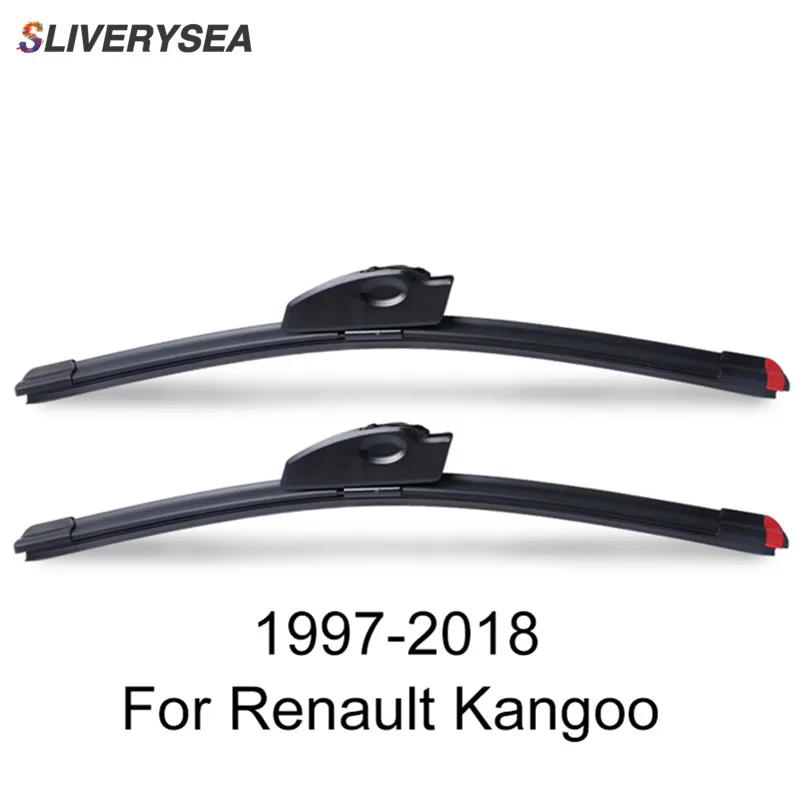 

SLIVERYSEA Replace Wiper Blade for Renault Kangoo 1997-2018 Silicone Rubber Windshield Windscreen Wiper Auto Car Accessories