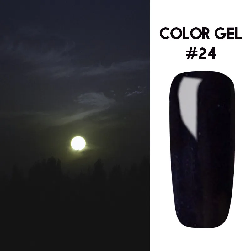 Bukio Nail Polish Pure Color Semi Permanent Base top Need UV LED lamp For Manicure Varnish Paint Hybrid ROSALIND nail gel - Цвет: 24