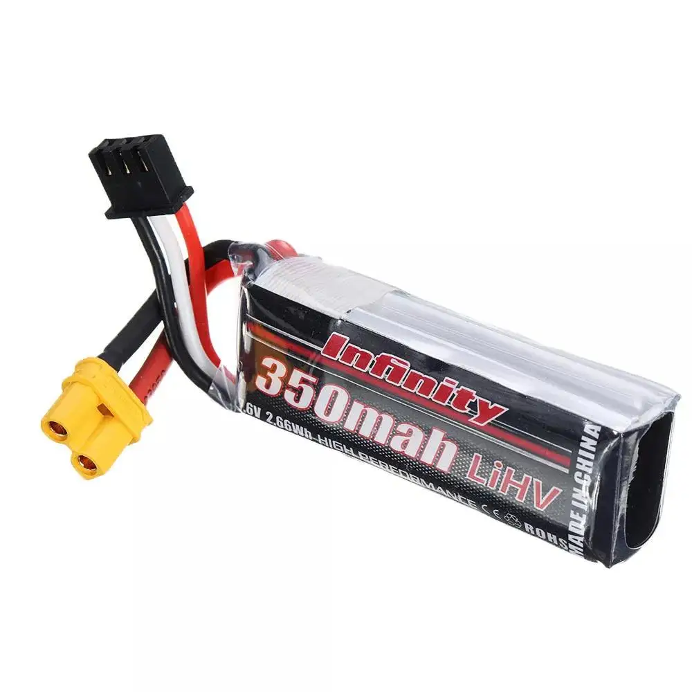 HobbyLane 5PCS AHTECH Infinity 7.6V 350mAh 50C 2S HV 4.35V Lipo Battery XT30 Plug for Beta75X RC Drone FPV Racing