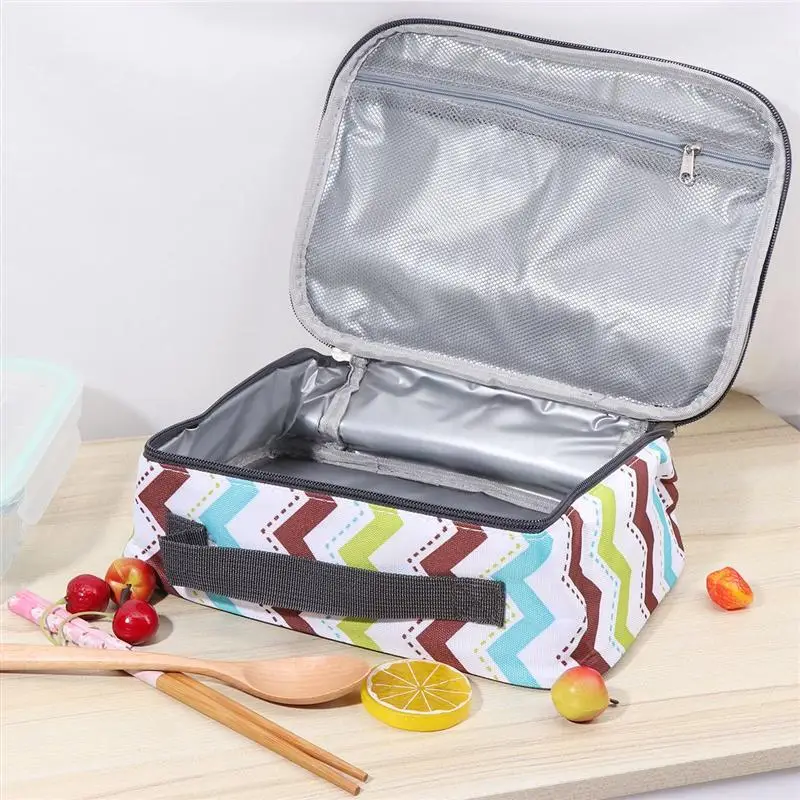 Квадратная сумка для обеда из ткани Оксфорд, изолированная сумка Bento Tote, переносная Термосумка для школы, пикника, работы на открытом воздухе