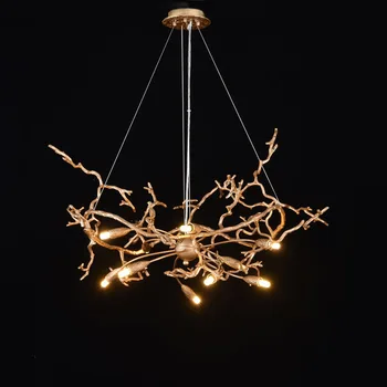 

Phube Lighting Large Artistic Branches Chandeliers Coloured Glaze Chandelier Lighting Hotel Chandeliers included lamp shade