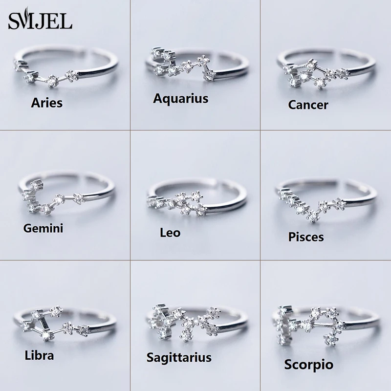 Craft ring with the personal Zodiac-Sterling Silver 925-Incl Chain 