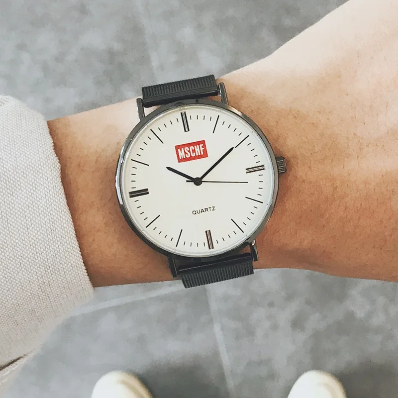 

Simple Ultra Thin Full Steel Men's Quartz Watch Minimalism Mesh Men Casual Watches for Male Student Boys Relojes para hombres