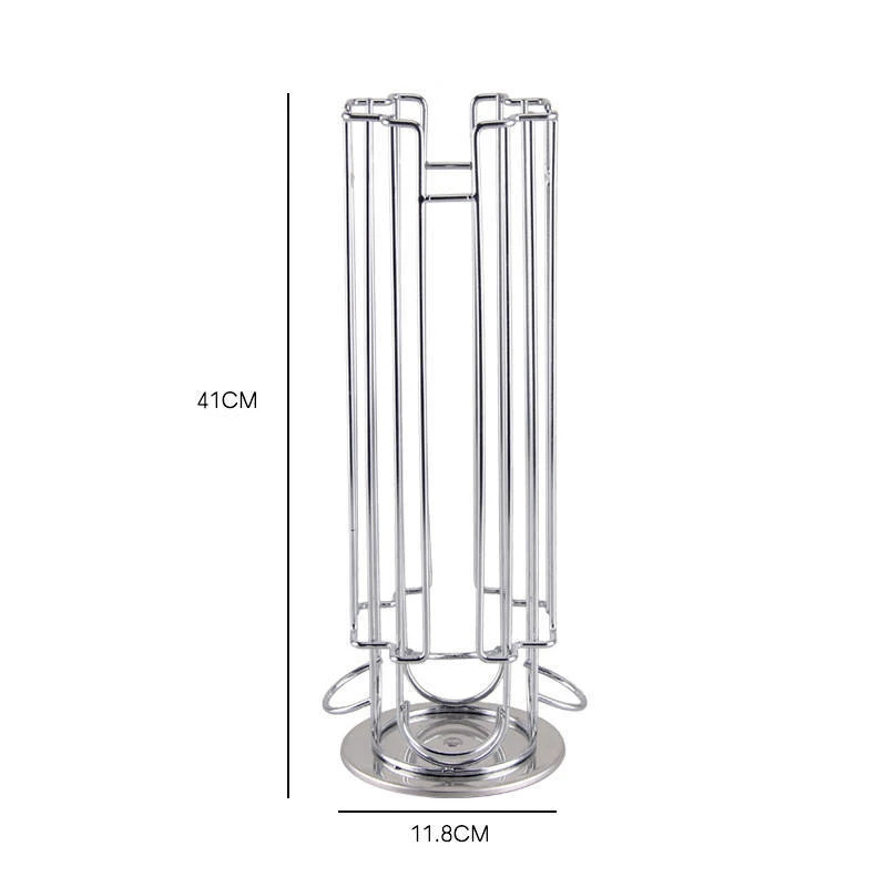 24 чашки вращающаяся подставка под капсулы с кофе металлическая стойка для кофейных капсул кофе капсулы выставочный стенд полки стеллаж для хранения для dolcegusto
