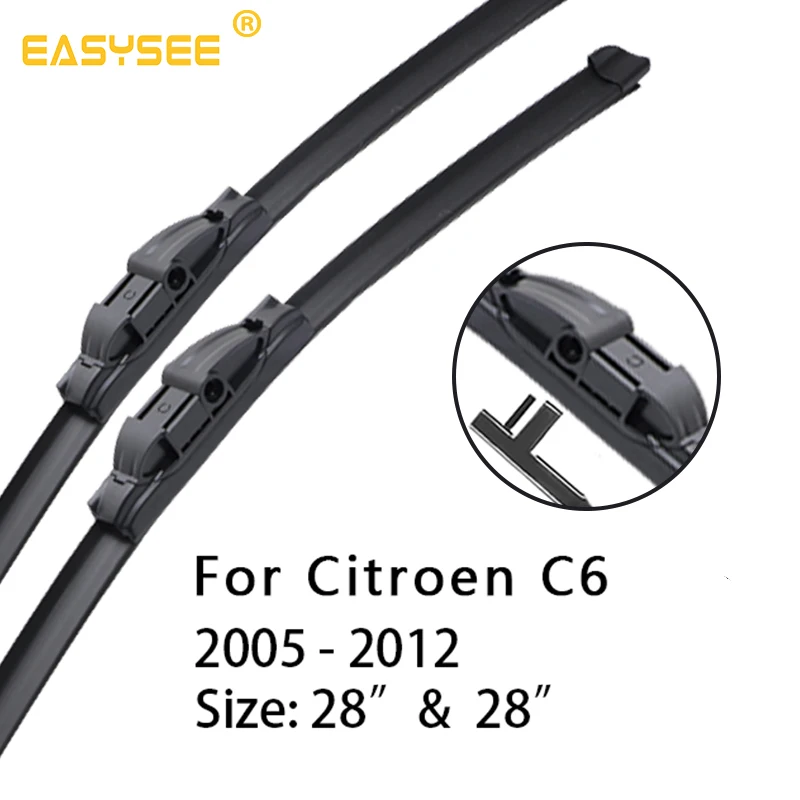2005-2013 Автомобильные стеклоочистители ветрового стекла для Citroen C6 Fit боковые штыревые рукоятки 2005 2006 2007 2008 2009 2010 2011 2012 2013 2" и 28 дюймов - Цвет: 2005-2013