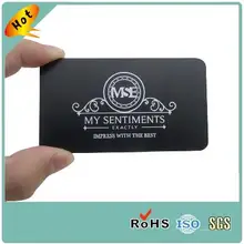 Высококачественная индивидуальная печать из нержавеющей стали лазерная гравировка черная металлическая визитная карточка