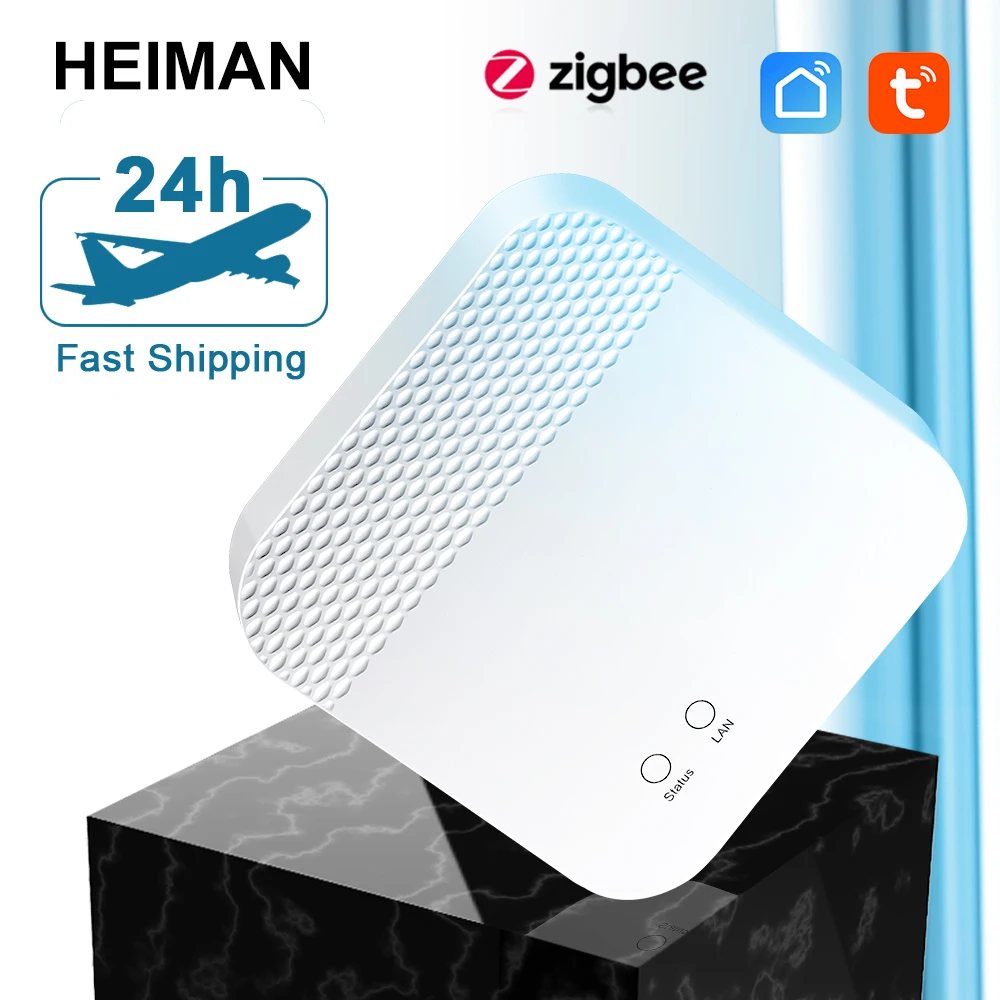 Шлюз HEIMAN Zigbee Tuya для умного дома хаб с Wi-Fi интеллектуальный датчик связи и детектор