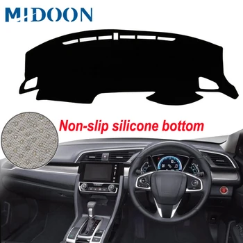 

MIDOON For Honda civic 2016 2017 2018 2019 10th generation Car Styling Covers Dashmat Dash Mat Sun Shade Dashboard Cover Capter