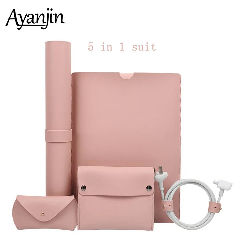 5 in 1 Luxury PU Leather Bags For font b Macbook b font Air 13 Case