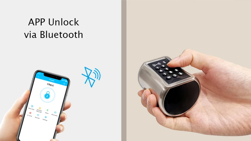 Smart Cylinder Lock With APP Keyless Electronic Door Lock Bluetooth Lock Digital
