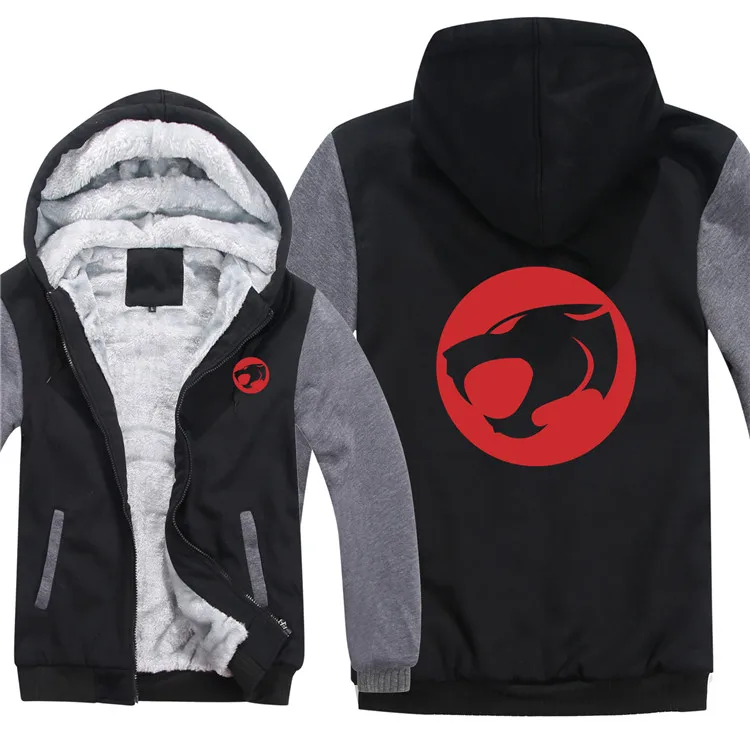 Зимние толстовки Thundercats мужские пальто на молнии флисовая утепленная толстовка Thundercats Мужской пуловер - Цвет: as picture