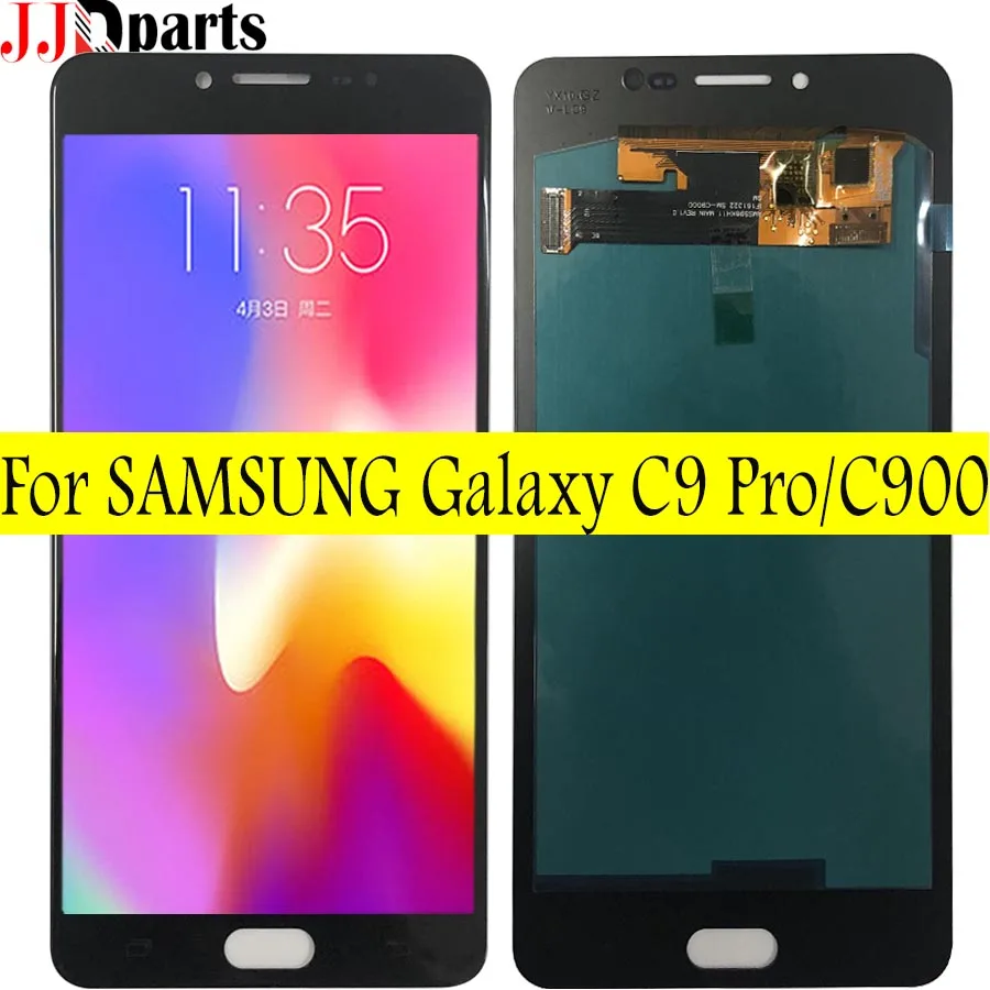 Тест для samsung galaxy c9 pro ЖК-дисплей сенсорный экран дигитайзер в сборе для samsung c9 pro ЖК-экран Замена