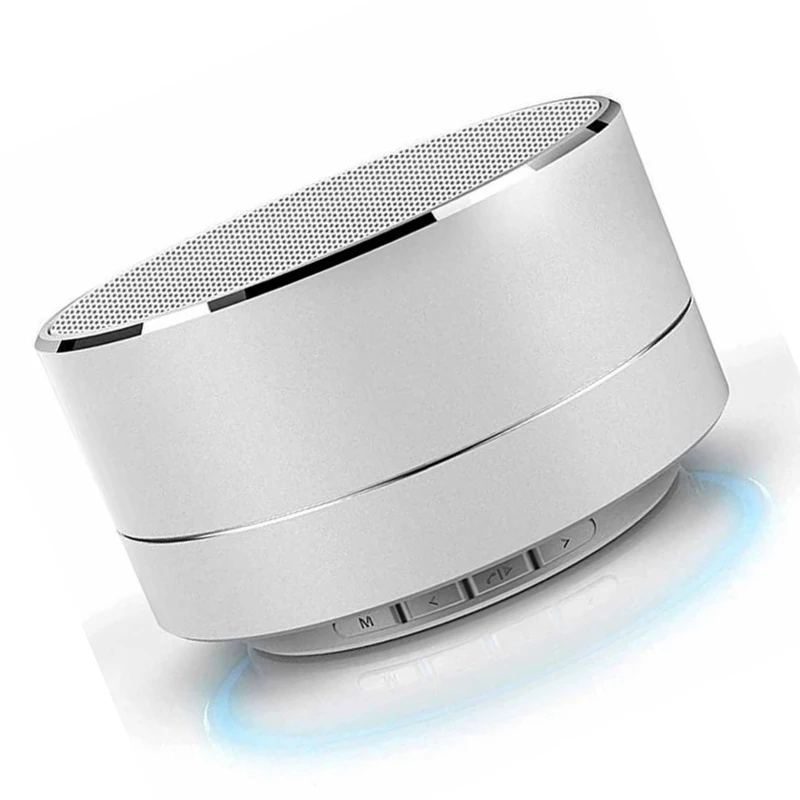 Портативный металлический беспроводной Bluetooth динамик Hifi светодиодный мини супер бас стерео для IPhone планшета