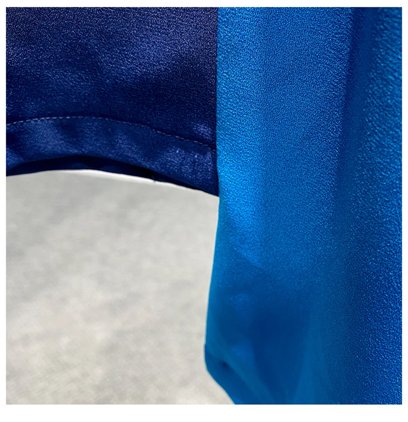 [EAM] High Waist Blue Asymmetrical Pleated Ruffles Temperament Half-body Skirt Women Fashion Tide New Spring Autumn 2020 1X801