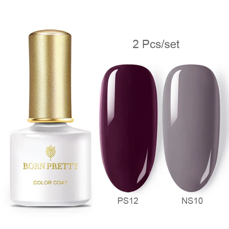 set 9 Набор гелей для ногтей BORN PRETTY, 2 бутылки, Гель-лак для ногтей, Гель-лак для ногтей, стойкий УФ-гель, цветной гель Nagel Gellack, 6 мл - Цвет: set 9
