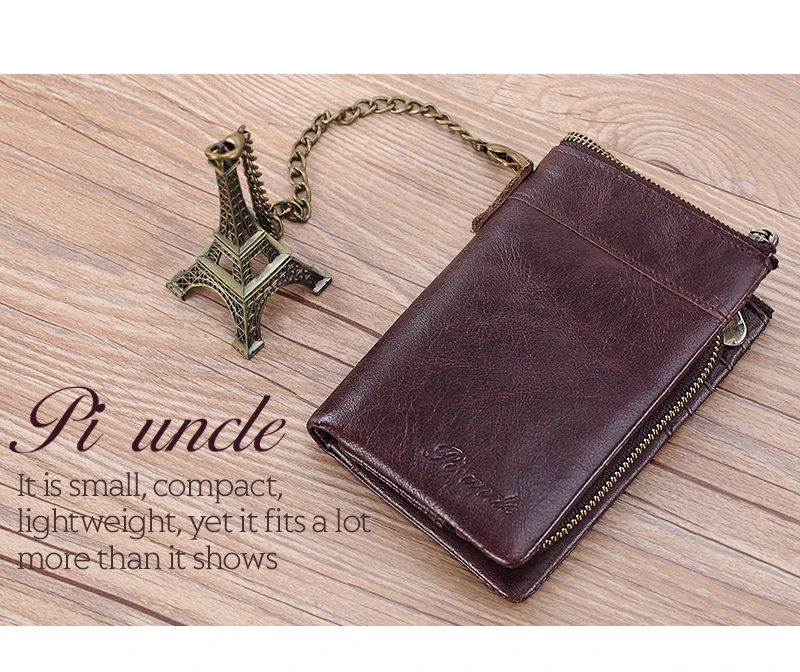 Genuine Leather Men Rfid Thin Wallet Men Card Holder Coin Short Purse Small Male Money Bag Quality Men Mini Case Clutch Bags New