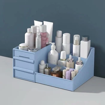 

Desktop Cosmetics Storage Box Makeup Drawer Jewelry Nail Polish Makeup Container Sundries Storage Box Household Organizer