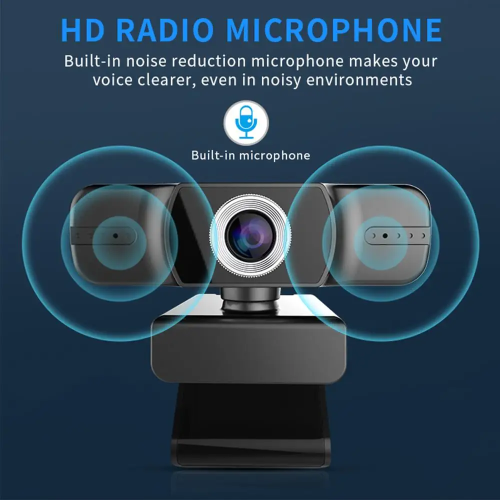 USB веб камера 1080P HD 5 МП Компьютерная встроенный звукопоглощающий микрофон 1920*1080