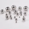 50Pcs/Lot Silver Color Stainless Steel Spacer Beads Loose Ball With Hole Charm Bracelets Bangles DIY For Jewelry Making 1