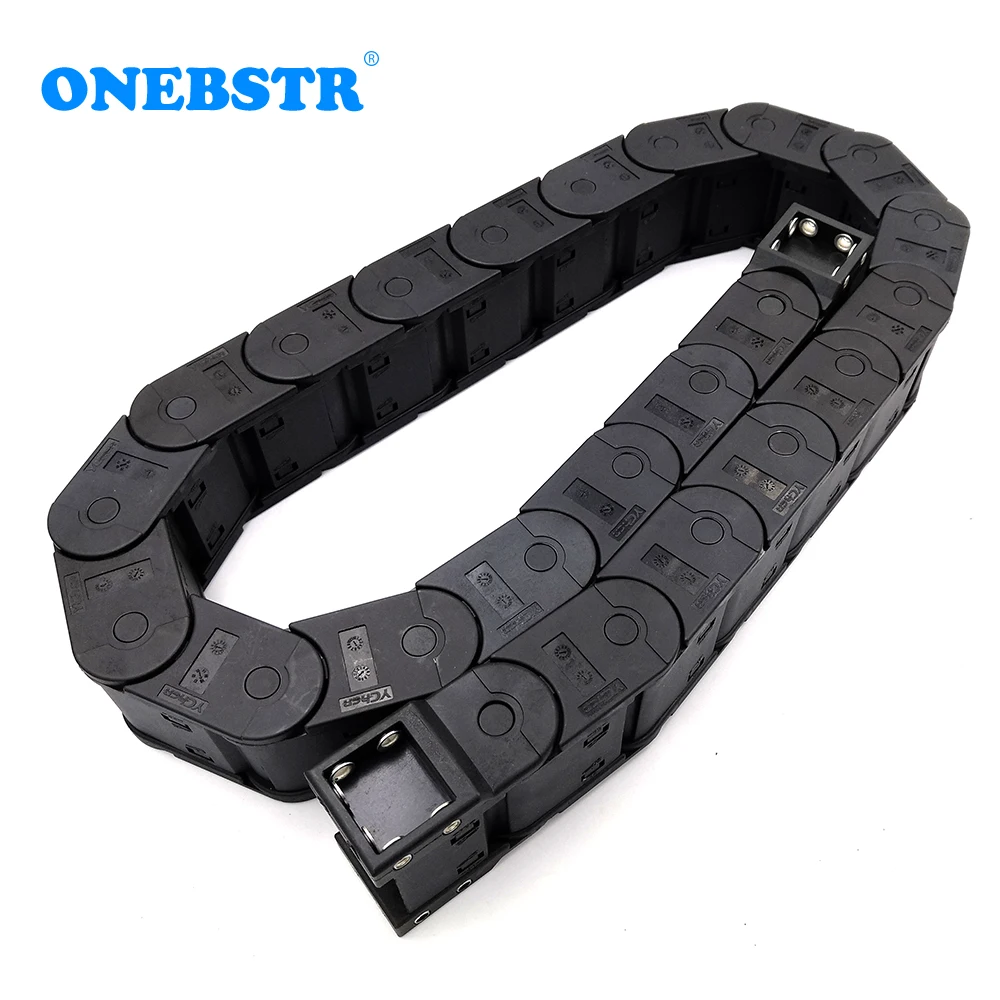 트랜스미싱 체인 와이어 캐리어 케이블 1 미터 20x38mm, CNC 라우터 공작 기계 양쪽에서 열림, 무료 배송