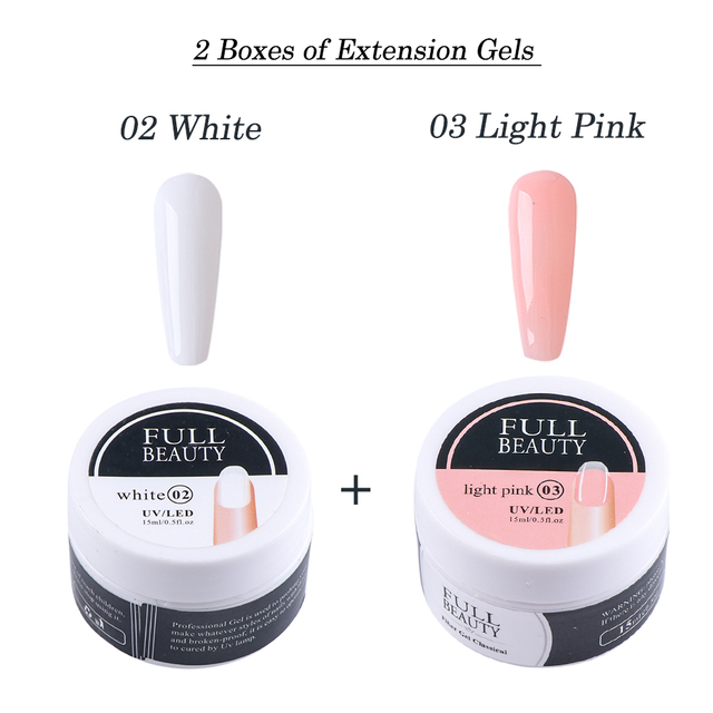 Gel For Extension UV Builder Nail Gel Clear Acrygel Base Varnish Quick Buidling Nail Art Brush Set For Manicure LY1800-1