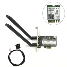 Двухдиапазонный 2,4 Гбит/с беспроводной сети AX200NGW Wifi PCI-E 1X карта для Intel AX200 2,4G/5 ГГц 802.11ac/ax Wi-Fi Bluetooth 5,0 адаптер